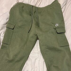 NIKE olive green cargo sweatpants